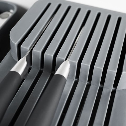 Organizer na noże przybory sztućce do szuflady szary 39x14.5x7.5cm VILDE 229012-S