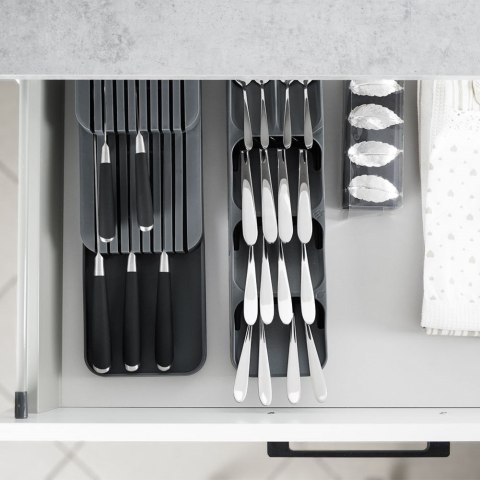 Organizer na noże przybory sztućce do szuflady szary 39x14.5x7.5cm VILDE 229012-S