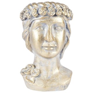 Osłona na doniczkę doniczki duża cementowa osłonka ozdobna złota głowa 33cm VILDE 339458