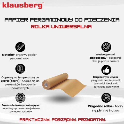 PAPIER PERGAMINOWY DO PIECZENIA 10 M/38 CM KLAUSBERG KB-7902