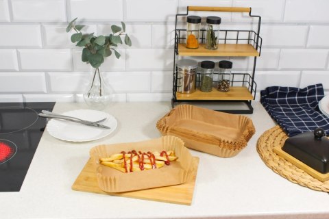 Papier do pieczenia wkład foremka do air fryer frytkownicy 22x14cm 100 sztuk BRUNBESTE BB-3761