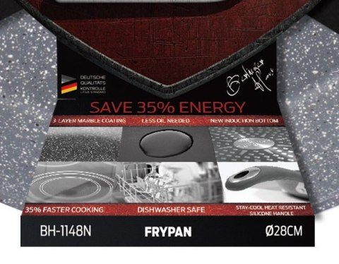 PATELNIA BERLINGER HAUS 28CM GRAY STONE TOUCH BH-1148-N