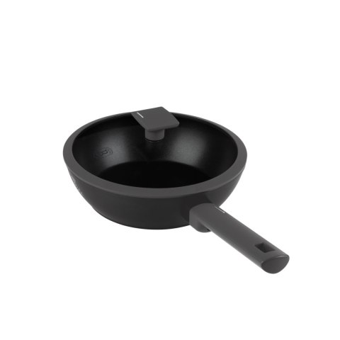 PATELNIA GŁĘBOKA TYTANOWA Z POKRYWKĄ 24CM BERLINGER HAUS ANTRACIT BH-8122