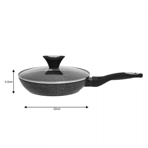 PATELNIA GRANITOWA 22CM KLAUSBERG MARMO GOLD KB-7038