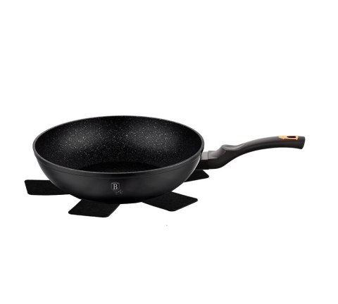 PATELNIA GRANITOWA / WOK 28CM BERLINGER HAUS BLACK ROSE BH-1638-N