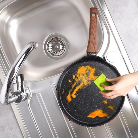 Patelnia do naleśników naleśnikowa granitowa BLACK&WOOD 24 cm VILDE 199055