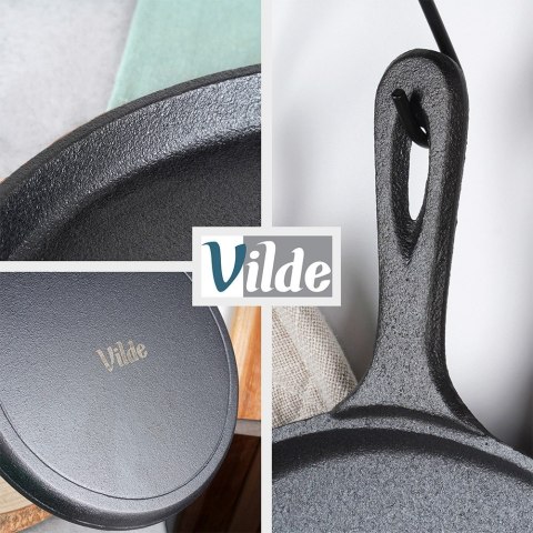 Patelnia do smażenia naleśników naleśnikowa żeliwna CAST LINE 26 cm VILDE 199069