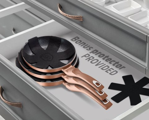 PATELNIA GRANITOWA 30CM BERLINGER HAUS METALLIC ROSE GOLD LINE BH-1511-N