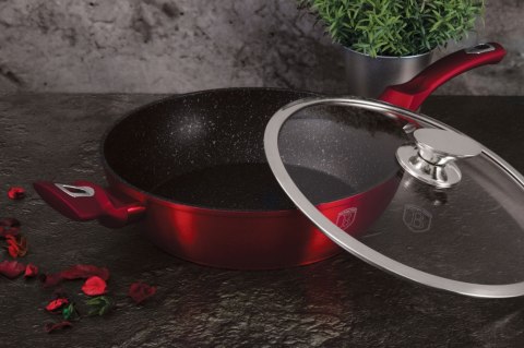 PATELNIA GRANITOWA 32CM BERLINGER HAUS BURGUNDY METALLIC LINE RED BH-1261-N