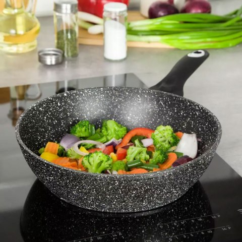 PATELNIA GRANITOWA GŁĘBOKA 28CM KLAUSBERG MARMO GOLD KB-7294