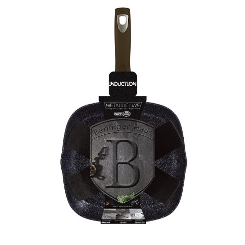 PATELNIA GRANITOWA GRILLOWA 28x28cm BERLINGER HAUS SHINY BLACK BH-6611