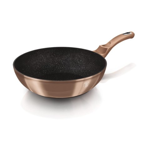 PATELNIA GRANITOWA WOK 30CM BERLINGER HAUS METALLIC LINE ROSE GOLD BH-6171