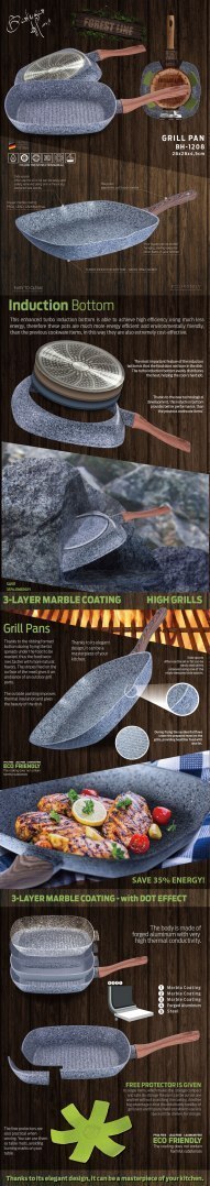 PATELNIA GRILLOWA BERLINGER HAUS FOREST LINE 28CM BH-1208