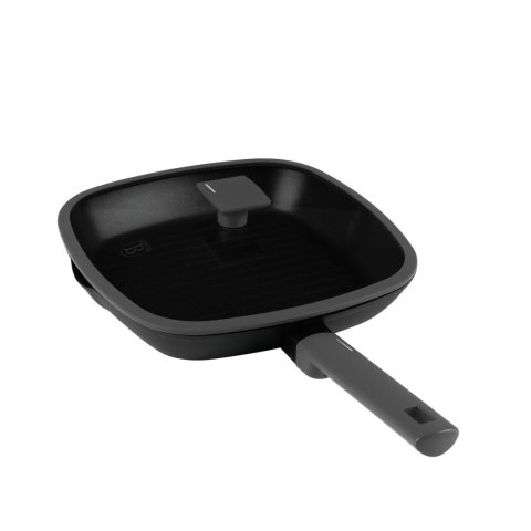 PATELNIA GRILLOWA TYTANOWA Z POKRYWKĄ 28CM BERLINGER HAUS ANTRACIT BH-8127