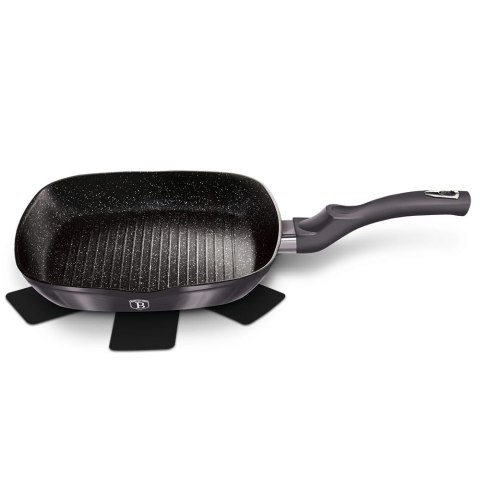 PATELNIA GRILLOWA Z POWŁ. GRANITOWĄ 28x28cm BERLINGER HAUS Carbon Pro BH-6901