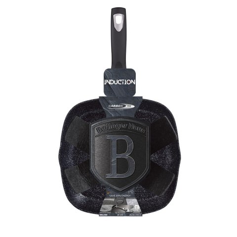 PATELNIA GRILLOWA Z POWŁ. GRANITOWĄ 28x28cm BERLINGER HAUS Carbon Pro BH-6901