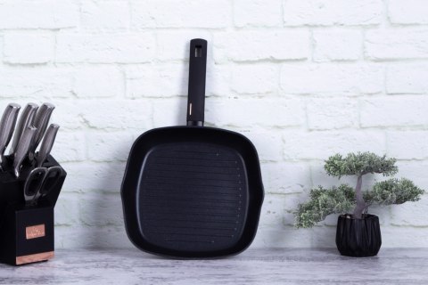 PATELNIA GRILLOWA Z POWŁOKĄ TYTANOWĄ KWADRATOWA 28CM BERLINGER HAUS MONACO BH-7092