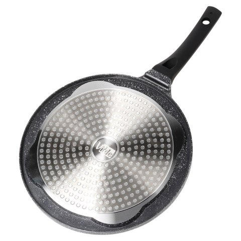 Patelnia granitowa do jajek sadzonych placków pancakes 4 otwory BLACK LINE 26 cm VILDE 199076
