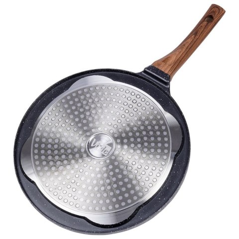 Patelnia granitowa do jajek sadzonych placków pancakes 4 otwory BLACK&WOOD 26 cm VILDE 199006