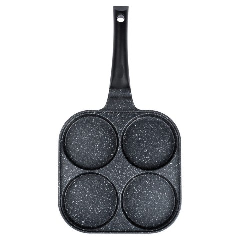 Patelnia granitowa do jajek sadzonych placków pancakes 4 otwory GRANDE 22x22cm ORION 113211