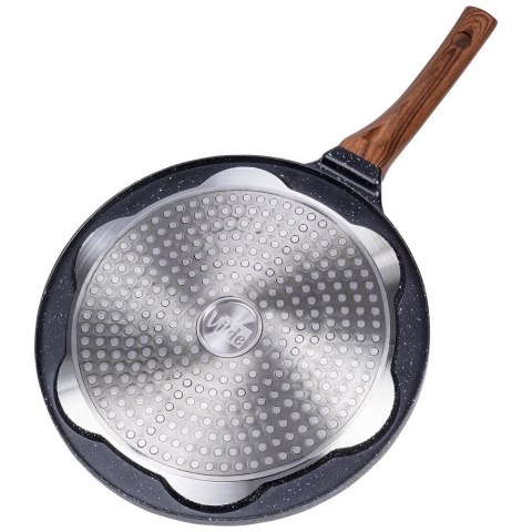 Patelnia granitowa do jajek sadzonych placków pancakes 7 otworów BLACK&WOOD 26 cm VILDE 199007