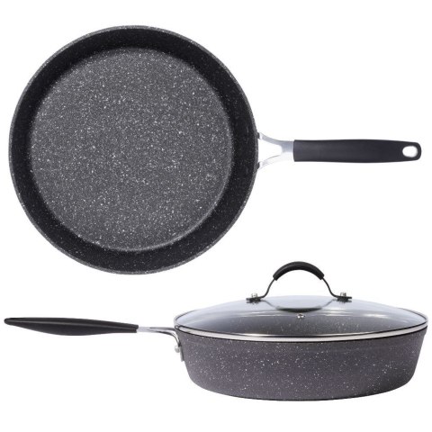 Patelnia granitowa do smażenia z pokrywką nieprzywierająca indukcja STONER 28 cm ORION 112931