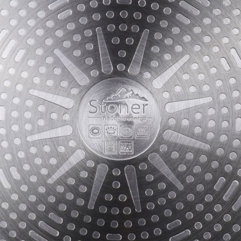 Patelnia granitowa do smażenia z pokrywką nieprzywierająca indukcja STONER 28 cm ORION 112931