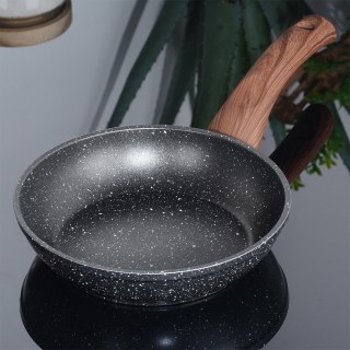 Patelnia granitowa nieprzywierająca indukcja NON-STICK BLACK&WOOD 16 cm VILDE 199058