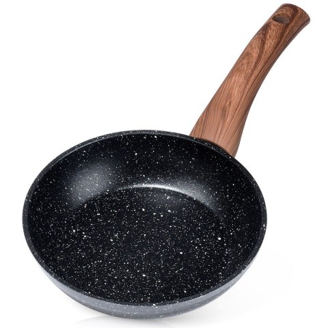 Patelnia granitowa nieprzywierająca indukcja NON-STICK BLACK&WOOD 16 cm VILDE 199058