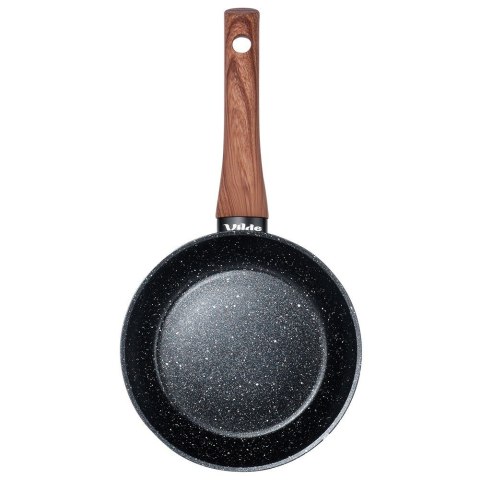 Patelnia granitowa nieprzywierająca indukcja NON-STICK BLACK&WOOD 16 cm VILDE 199058