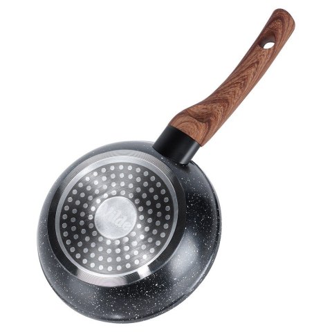 Patelnia granitowa nieprzywierająca indukcja NON-STICK BLACK&WOOD 16 cm VILDE 199058