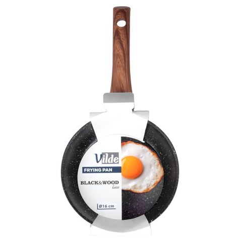 Patelnia granitowa nieprzywierająca indukcja NON-STICK BLACK&WOOD 16 cm VILDE 199058