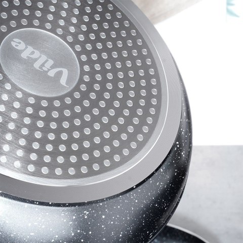 Patelnia granitowa nieprzywierająca indukcja NON-STICK BLACK&WOOD 20 cm VILDE 199059