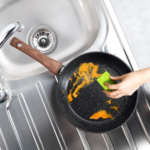 Patelnia granitowa nieprzywierająca indukcja NON-STICK BLACK&WOOD 24 cm VILDE 199060