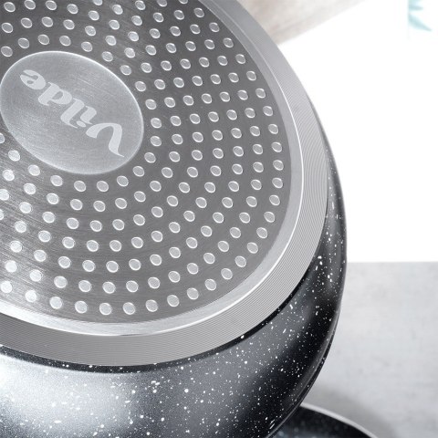 Patelnia granitowa nieprzywierająca indukcja NON-STICK BLACK&WOOD 24 cm VILDE 199060