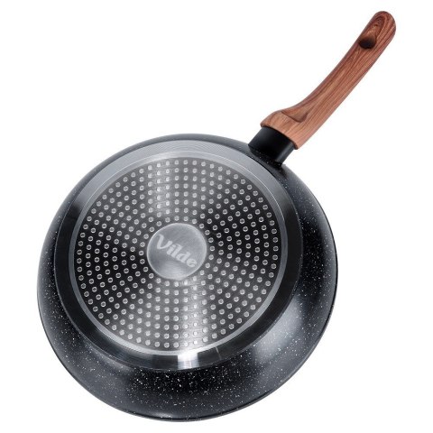 Patelnia granitowa nieprzywierająca indukcja NON-STICK BLACK&WOOD 26 cm VILDE 199061