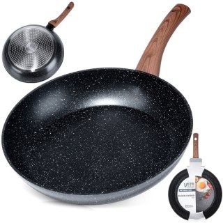 Patelnia granitowa nieprzywierająca indukcja NON-STICK BLACK&WOOD 28 cm VILDE 199062