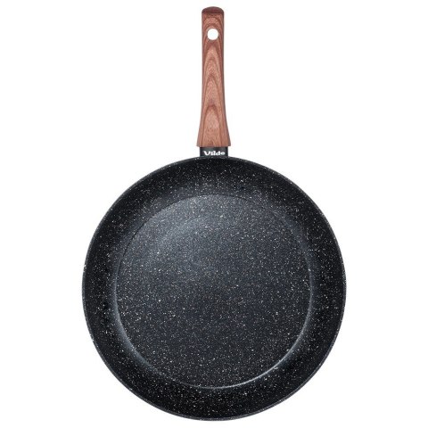 Patelnia granitowa nieprzywierająca indukcja NON-STICK BLACK&WOOD duża 32 cm VILDE 199064