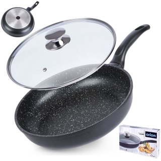 Patelnia granitowa nieprzywierająca indukcja NON-STICK z pokrywką GRANDE 28 cm ORION 112990