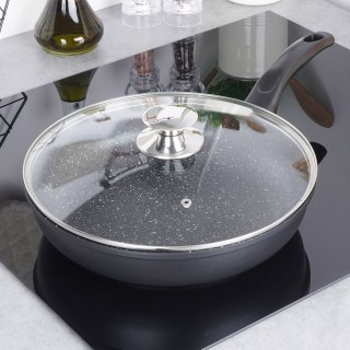 Patelnia granitowa nieprzywierająca indukcja NON-STICK z pokrywką GRANDE 28 cm ORION 112990