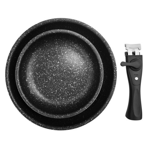 Patelnia granitowa nieprzywierająca indukcja zestaw patelni GRANDE 20 / 26 cm 3-ele ORION 110275