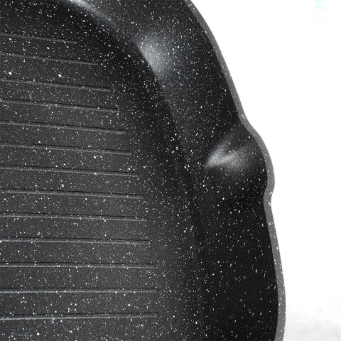 Patelnia grillowa do grillowania GRILL granitowa kwadratowa BLACK&WOOD 28x28 cm VILDE 199056