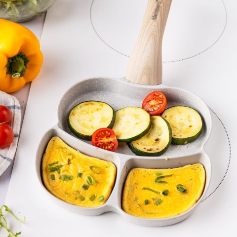 PATELNIA MARMURKOWA 3 W 1 DO JAJEK NALEŚNIKÓW PLACKÓW KLAUSBERG KB-7824 SZARA