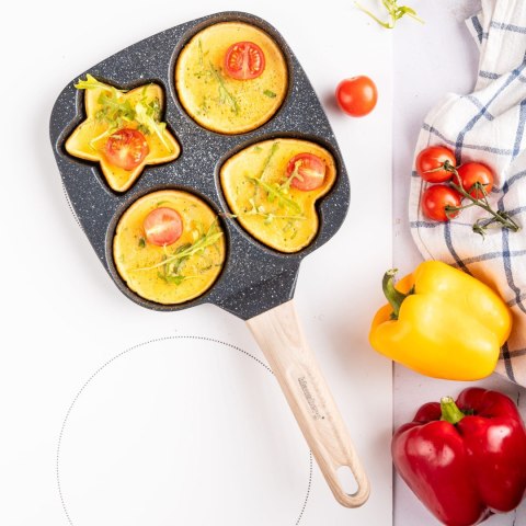 PATELNIA MARMURKOWA 4 W 1 DO NALEŚNIKÓW JAJEK PLACKÓW KLAUSBERG KB-7807 CZARNA