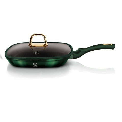 PATELNIA TYTANOWA GRILLOWA 28x28CM BERLINGER HAUS METALLIC LINE EMERALD BH-6051