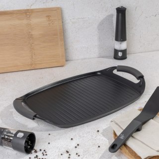 PŁYTA GRILLOWA TACA DO SMAŻENIA Z POWŁOKĄ TYTANOWĄ 47X29CM BERLINGER HAUS ANTRACIT BH-8137