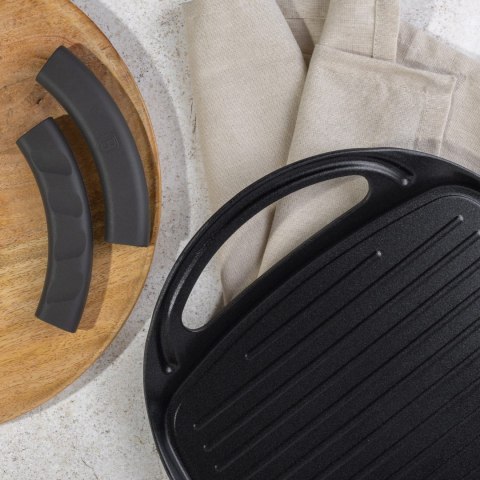 PŁYTA GRILLOWA TACA DO SMAŻENIA Z POWŁOKĄ TYTANOWĄ 47X29CM BERLINGER HAUS ANTRACIT BH-8137