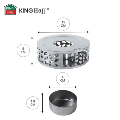 PODGRZEWACZ STALOWY DO ZAPARZACZY DZBANKÓW IMBRYKÓW TEA LIGHT KINGHOFF KH-1898