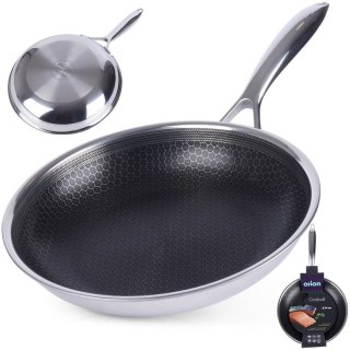 Patelnia stalowa ze stali nierdzewnej NON-STICK indukcja COOKCELL 24 cm ORION 112980