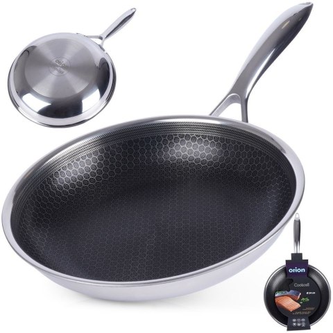 Patelnia stalowa ze stali nierdzewnej NON-STICK indukcja COOKCELL 24 cm ORION 112980